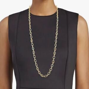 Gas Bijoux Alegria Long Chain Necklace with Semi Precious Stones. EUC